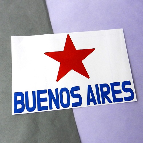 [블링블링 세계여행(도시명)]BIG STAR-아르헨티나/부에노스아이레스 A색깔있는 부분만이 스티커입니다.이미지색상 상품페이지 참조