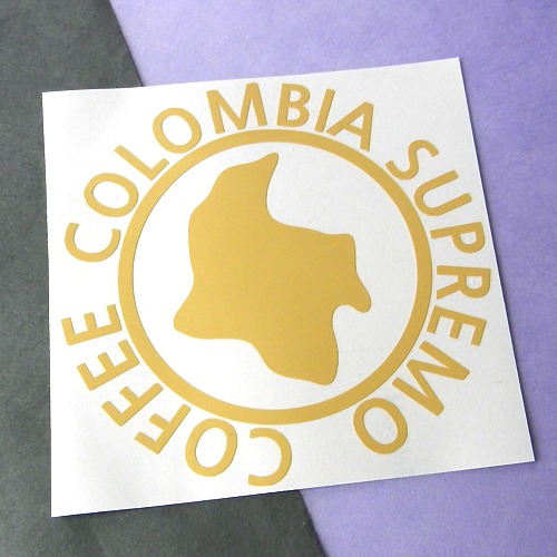 [세계 커피여행] 콜롬비아/수프레모 1-A색깔있는 부분만이 스티커입니다.