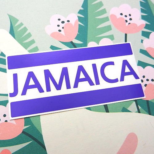[블링블링 세계여행(국가명)]BAR-자메이카 A색깔있는 부분만이 스티커입니다.