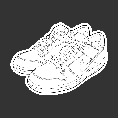 [스트릿] 나이키 신발 스티커 Black N White 버젼 [Digital Print]
