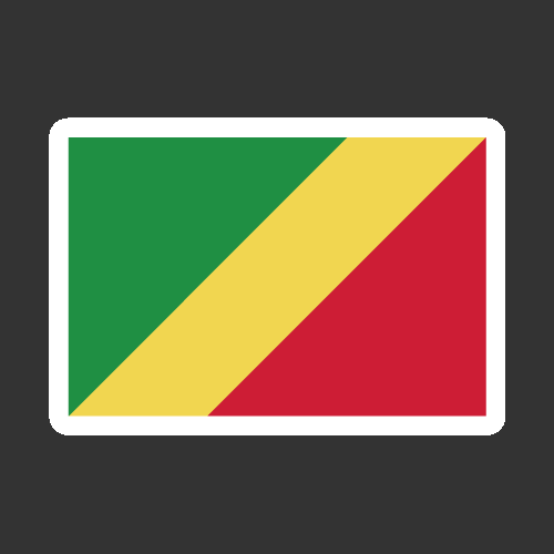 [국기] 콩고공화국 국기스티커[Digital Print]