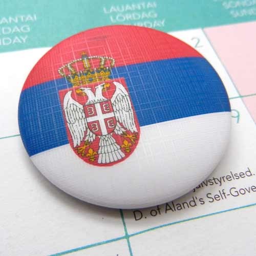 [손거울]세르비아-국기옵션에서 사이즈를 선택하세요