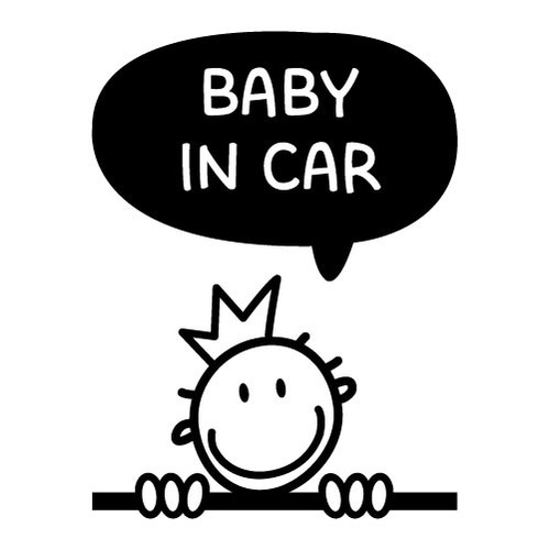 [BABY IN CAR]꿈꾸는 왕자님색깔있는  부분만이 스티커입니다