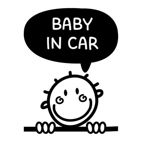 [BABY IN CAR]꿈꾸는 수줍boy색깔있는  부분만이 스티커입니다
