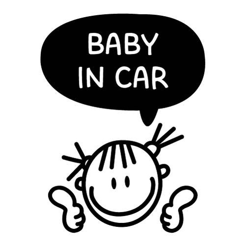 [BABY IN CAR]짱이야! 깜찍이색깔있는  부분만이 스티커입니다