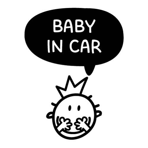 [BABY IN CAR]히히히~ 왕자님색깔있는  부분만이 스티커입니다