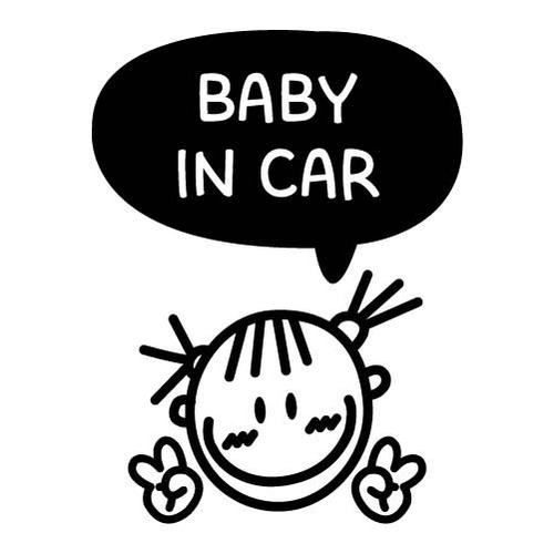 [BABY IN CAR]V-부끄럼girl색깔있는  부분만이 스티커입니다