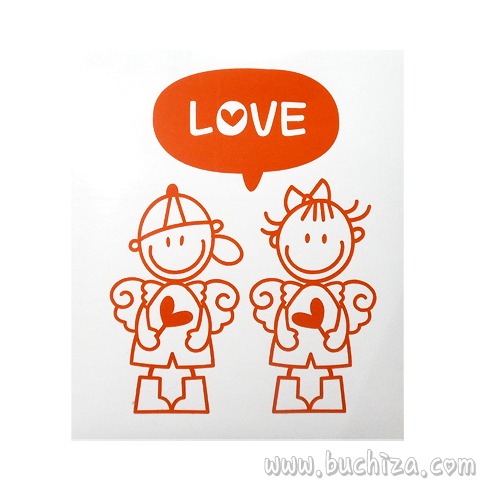 [LOVE]하트요정-소년&amp;소녀색깔있는  부분만이 스티커입니다