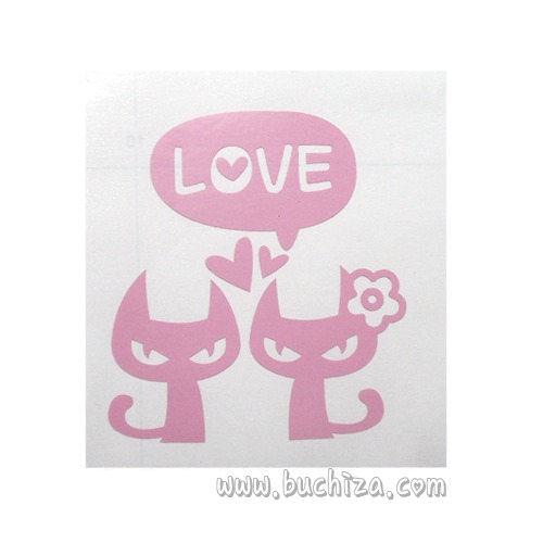 [LOVE]사랑하는 까칠캣 커플색깔있는  부분만이 스티커입니다