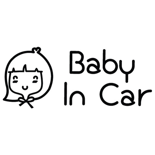 [Baby In Car]동화나라 올리브-소녀감성/프리티색깔있는  부분만이 스티커입니다
