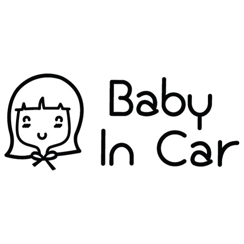 [Baby In Car]소녀감성 올리브-러블리색깔있는  부분만이 스티커입니다