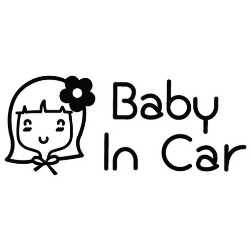 [Baby In Car]소녀감성 올리브-러블리 플라워색깔있는  부분만이 스티커입니다