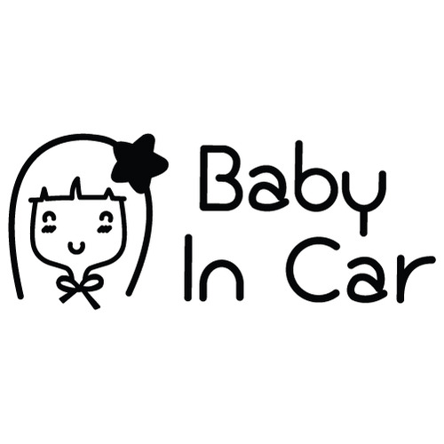 [Baby In Car]소녀감성 올리브-청순 별색깔있는  부분만이 스티커입니다