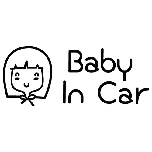 [Baby In Car]소녀감성 올리브-큐티 색깔있는  부분만이 스티커입니다