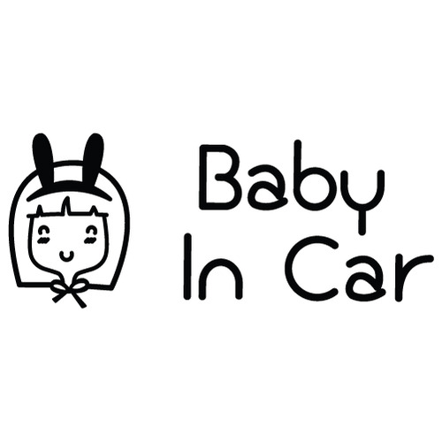 [Baby In Car]소녀감성 올리브-큐티 토끼머리띠색깔있는  부분만이 스티커입니다