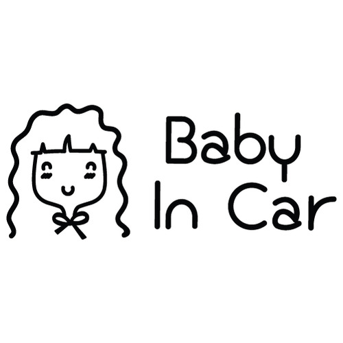 [Baby In Car]소녀감성 올리브-로맨틱 색깔있는  부분만이 스티커입니다