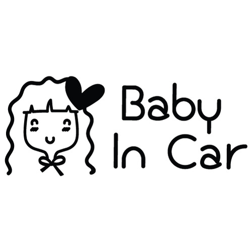[Baby In Car]소녀감성 올리브-로맨틱 하트색깔있는  부분만이 스티커입니다