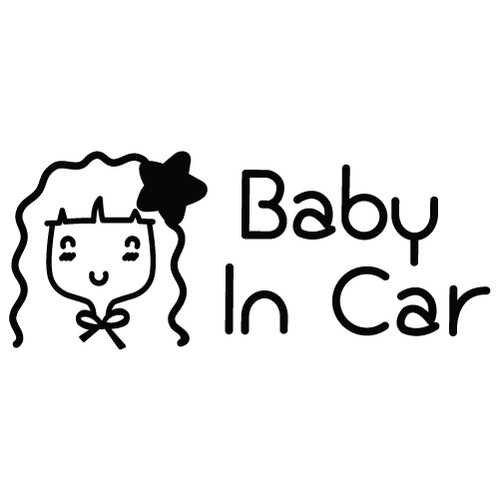 [Baby In Car]소녀감성 올리브-로맨틱 별색깔있는  부분만이 스티커입니다
