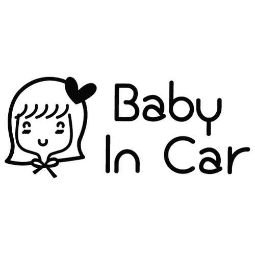 [Baby In Car]낭만창고 올리브-러블리 하트색깔있는  부분만이 스티커입니다