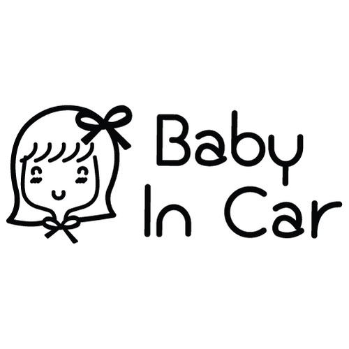[Baby In Car]낭만창고 올리브-러블리 리본색깔있는  부분만이 스티커입니다