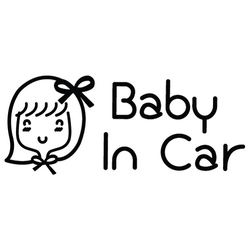 [Baby In Car]낭만창고 올리브-프리티 리본색깔있는  부분만이 스티커입니다