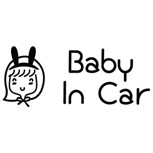 [Baby In Car]낭만창고 올리브-프리티 토끼머리띠색깔있는  부분만이 스티커입니다