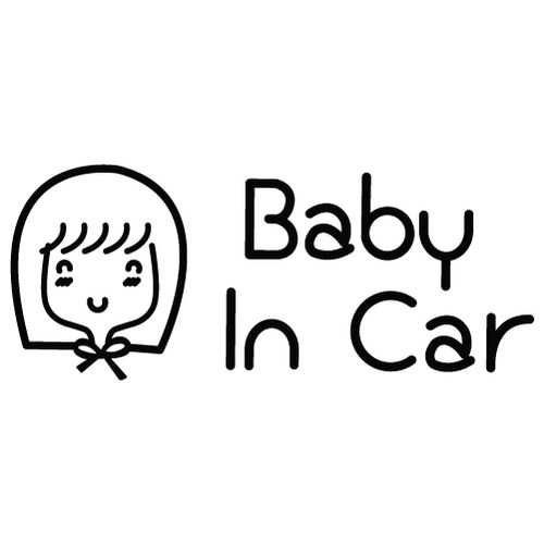 [Baby In Car]낭만창고 올리브-큐티 색깔있는  부분만이 스티커입니다