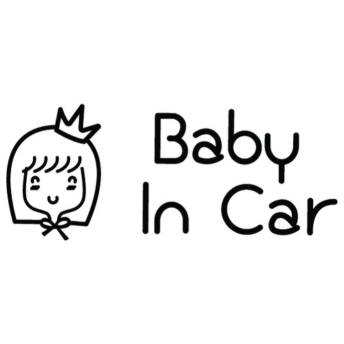 [Baby In Car]낭만창고 올리브-큐티 티아라색깔있는  부분만이 스티커입니다