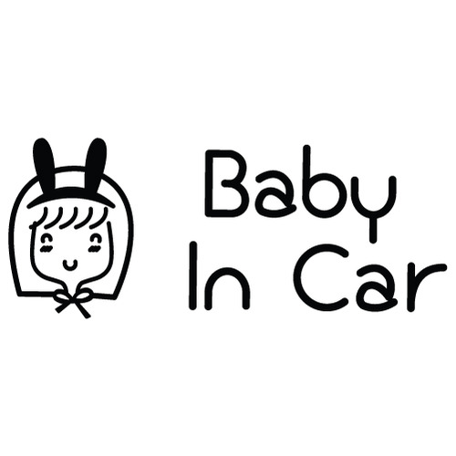 [Baby In Car]낭만창고 올리브-큐티 토끼머리띠색깔있는  부분만이 스티커입니다