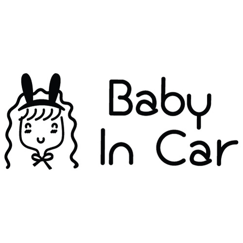 [Baby In Car]낭만창고 올리브-로맨틱 토끼머리띠색깔있는  부분만이 스티커입니다
