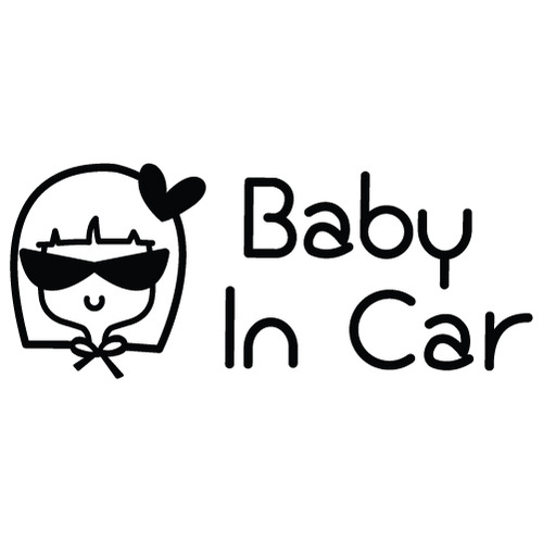 [Baby In Car]톡톡튀는 올리브-큐티 하트색깔있는  부분만이 스티커입니다