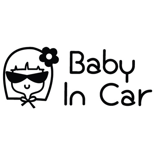 [Baby In Car]톡톡튀는 올리브-큐티 플라워색깔있는  부분만이 스티커입니다