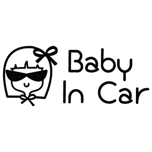 [Baby In Car]톡톡튀는 올리브-큐티 리본색깔있는  부분만이 스티커입니다