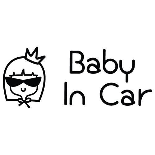 [Baby In Car]톡톡튀는 올리브-큐티 티아라색깔있는  부분만이 스티커입니다