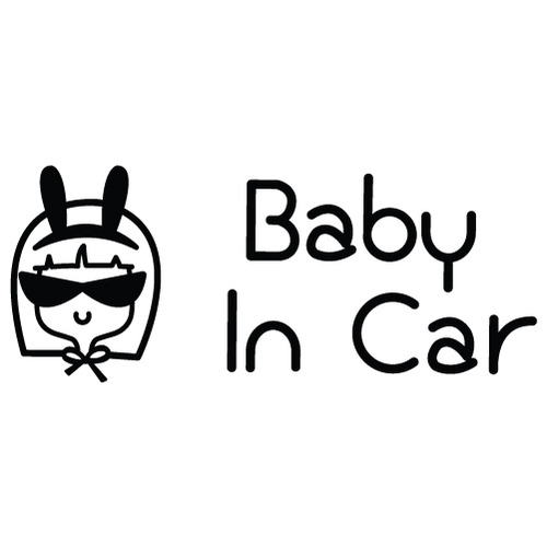 [Baby In Car]톡톡튀는 올리브-큐티 토끼머리띠색깔있는  부분만이 스티커입니다