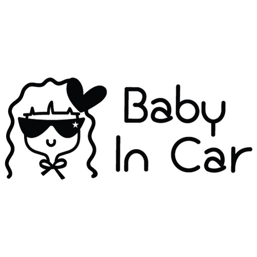 [Baby In Car]트윙클 올리브-로맨틱 하트색깔있는  부분만이 스티커입니다