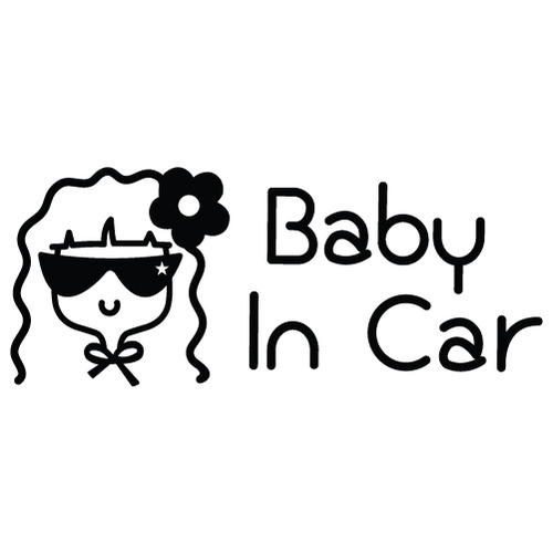 [Baby In Car]트윙클 올리브-로맨틱 플라워색깔있는  부분만이 스티커입니다