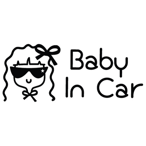 [Baby In Car]트윙클 올리브-로맨틱 리본색깔있는  부분만이 스티커입니다