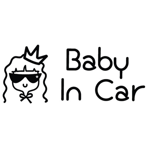 [Baby In Car]트윙클 올리브-로맨틱 티아라색깔있는  부분만이 스티커입니다