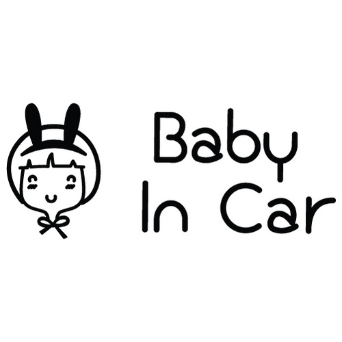 [Baby In Car]감성충만 봉봉-토끼머리띠색깔있는  부분만이 스티커입니다
