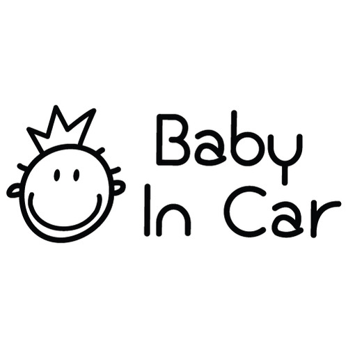 [Baby In Car]왕자님색깔있는  부분만이 스티커입니다