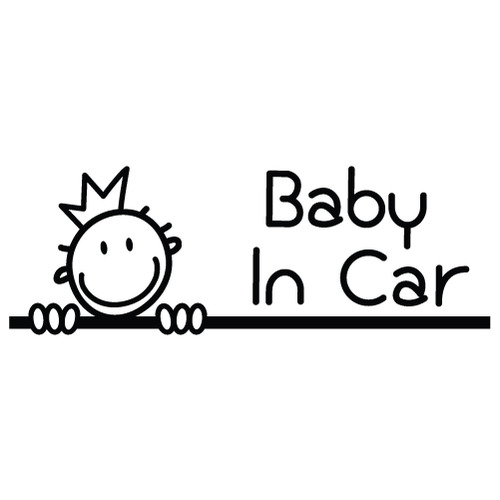 [Baby In Car]꿈꾸는 왕자님색깔있는  부분만이 스티커입니다