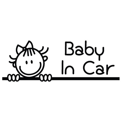 [Baby In Car]꿈꾸는 소녀색깔있는  부분만이 스티커입니다