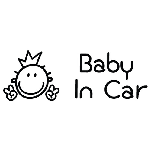 [Baby In Car]V-왕자님색깔있는  부분만이 스티커입니다