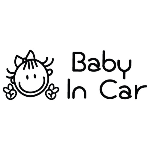 [Baby In Car]V-소녀색깔있는  부분만이 스티커입니다