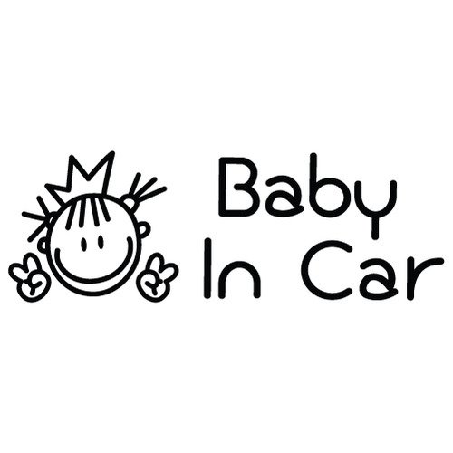 [Baby In Car]V-공주님색깔있는  부분만이 스티커입니다