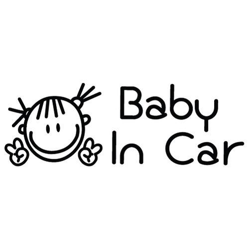 [Baby In Car]V-깜찍이색깔있는  부분만이 스티커입니다