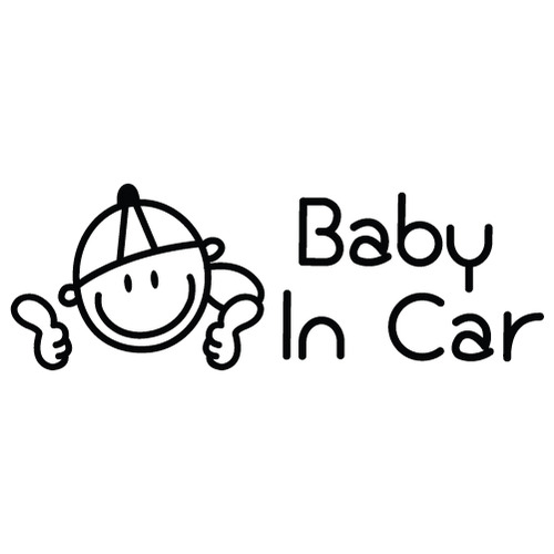 [Baby In Car]짱이야! 소년색깔있는  부분만이 스티커입니다