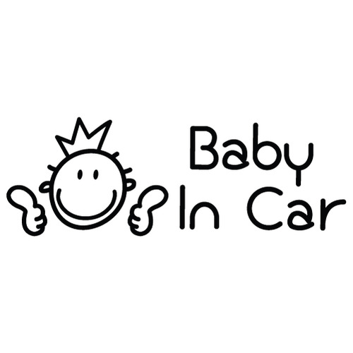 [Baby In Car]짱이야! 왕자님색깔있는  부분만이 스티커입니다