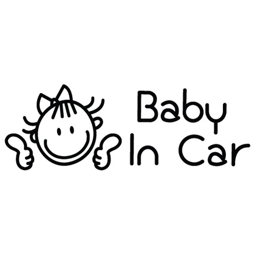 [Baby In Car]짱이야! 소녀색깔있는  부분만이 스티커입니다
